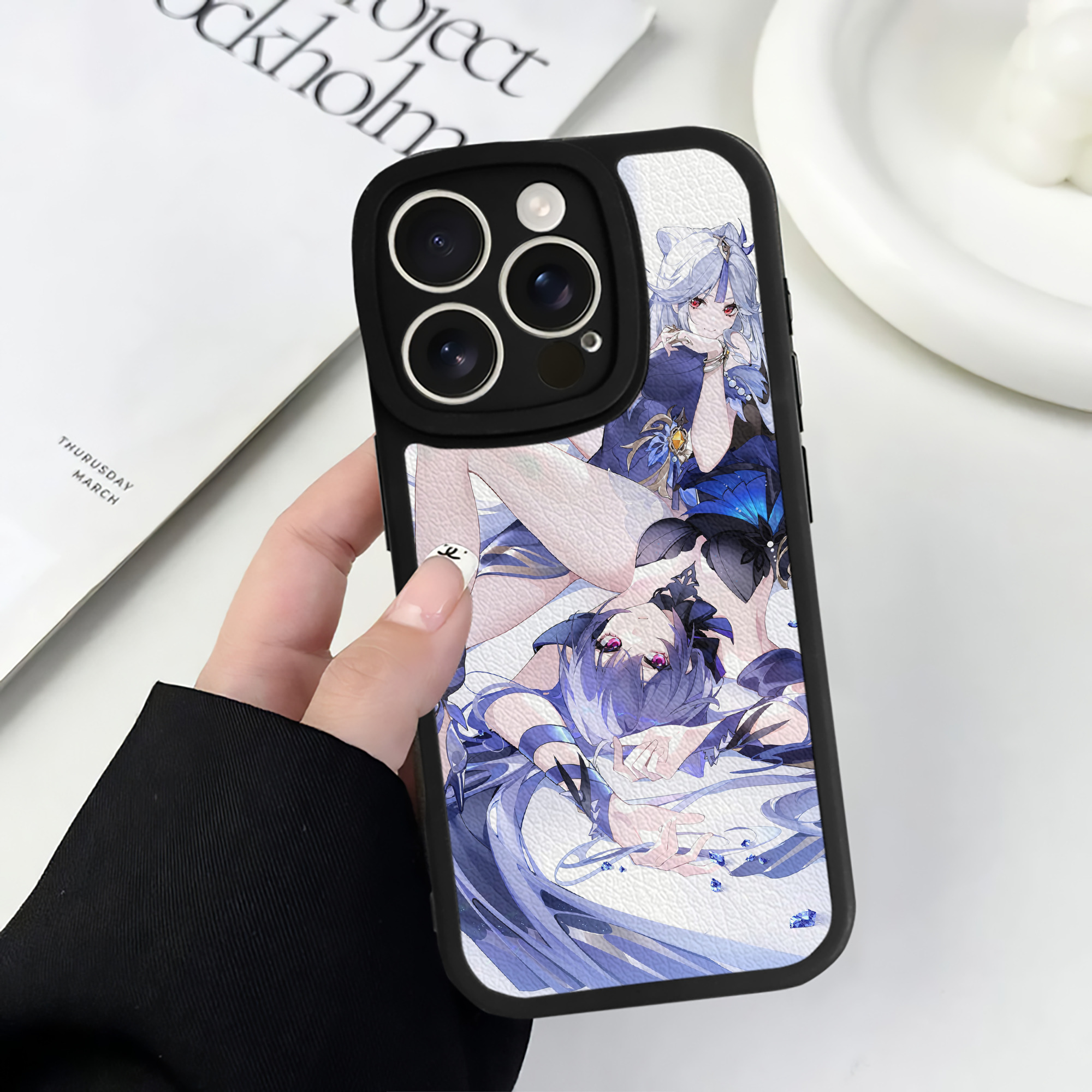 げんし神 genshin 【iPhone 16シリーズ対応】シリコンスマホケース（レザー調） 材質：シリコン